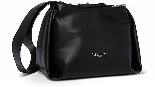 Replay Damen Handtasche Klein aus Kunstleder, Black 098 (Schwarz), Onesize