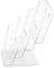 Deflecto Multi-Compartment Docuholder, Countertop or Wall Mount, 4-Tiered Literature Holder, Small Size, Clear, 4-7/8