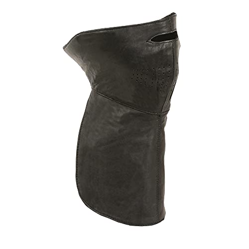 Milwaukee Leather Face & Neck Warmer Gaiter Made in Premium Leather w/Fleece Lining