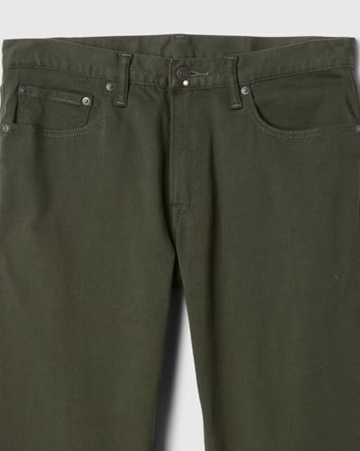 Image of Gap Men Straight Fit Mid Rise Mid Washed Denim Jeans