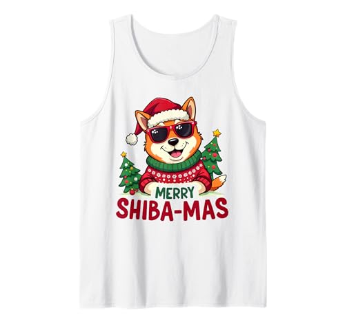 Merry Shiba-mas Cute Shiba Inu Dog Christmas Holiday Débardeur
