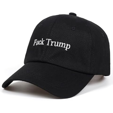 Odebiao Fuck Trump MAGA Baseball Cap Adjustable hat Caps, Black Cover