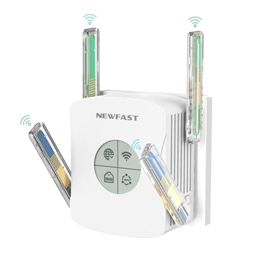 NEWFAST Repetidor WiFi6 AX1800 Dual Banda 2.4GHz/5GHz, Modo Repetidor/Ap/Router, Amplificador con...