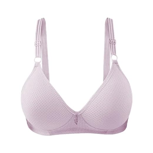 Sports Bra Running Up Wireless Solid Color Underwear Adjustable Breathable Comfort Support Anti Drop Bra Womens Bras Comfortable Padded (Grey, L)