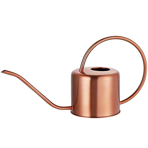Long Spout Watering Can Nordic Style Brushed Stainless Steel Plant Watering Pot for Indoor and Outdoor Garden House Flower Bonsai Plant (40oz 1300ml) (Bronze)
