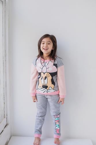 Image of Disney Minnie Mouse Girls' 2-Piece Fleece Sweatshirt and Pants Set for Baby & Kids