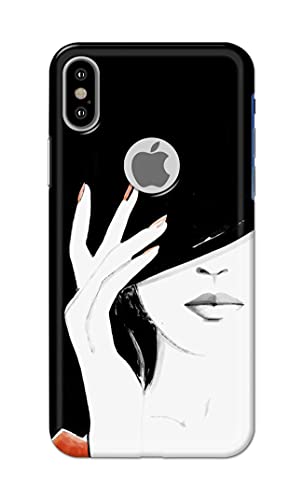 Image of PRINTFIDAA Photo of Beautiful Girl Hard Back Cover for Apple iPhone X Logo /iPhone 10 / iPhone Ten /iPhone Xs Logo Back Cover -(P6) KAT1005