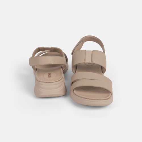 Image of Mochi Women's Beige Comfartable Casual Sandal with Adjustable Strap UK /5 EU /38 (33-1162)