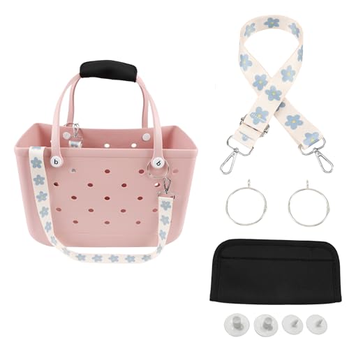 Image of Adjustable Bag Strap for Bogg Bag, Removable Shoulder Crossbody Strap with Wire Loop and Handle Wrap Protector for Handbag