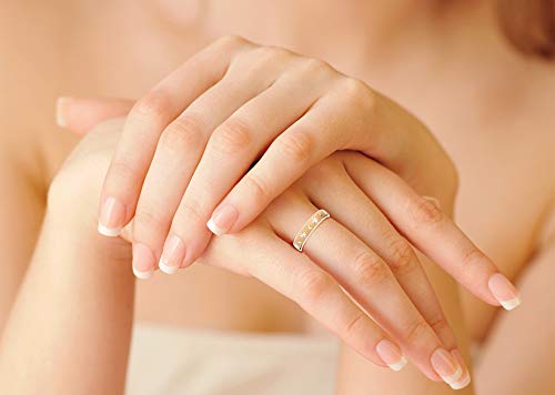 Miabella Italian 925 Sterling Silver Or 18K Yellow Gold Over Silver Moon And Star Eternity Band Ring For Women Men Teens Girls (Two-Tone, 7) #TOP1