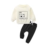 CIZENOFURS Toddler Baby Boy Sweatsuit Outfit Long Sleeve Sweatshirt Jogger Pants Boys Fall Clothes Set