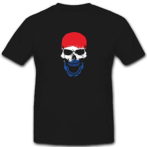 T-shirt à manches longues noir grande taille XXXXL Skull Holland #6484