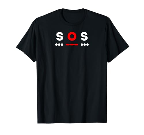SOS信号モールスコード Tシャツのサムネイル