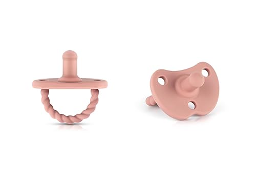 Miniatura 8 de Sweetie Chupetes de silicona para recién nacido, chupete de silicona suave, sin BPA, juego de 2 chupetes (negro) Negro -,Violeta oscuro,Azul