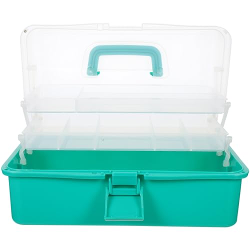 NUOBESTY Organisateur d'Outils Usage Quotidien Pliable 3 Niveaux Capacité Robuste Polypropylène pour Bureau et Maison Vert