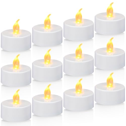 KOABY Tea Lights with Timer, Flameless, 12 Pack