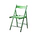 TSDS Chaise Pliante en Fer forgé avec Dossier Chaise de Salon Noir/Vert/Rouge pour Ordinateur (Color : Green)