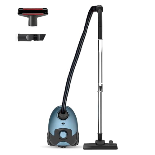 Taurus – Aspirador con Bolsa Homeland Pocket 700W | Radio de acción 7,6 m | Filtro HEPA 13 Aire Limpio | Zapata Dual Pro Air para suelos duros, alfombras y parquet | Bolsas ECO Reutilizables | Accesor