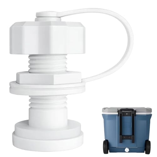 Enyyfit Cooler Drain Plug Replacement Kit 1.97 Inch Length Fits Approx. 0.71 Inch Drain Opening Universal Drain Plug with Gasket & Nut Easy Install for Most Coolers with Standard Drain Port