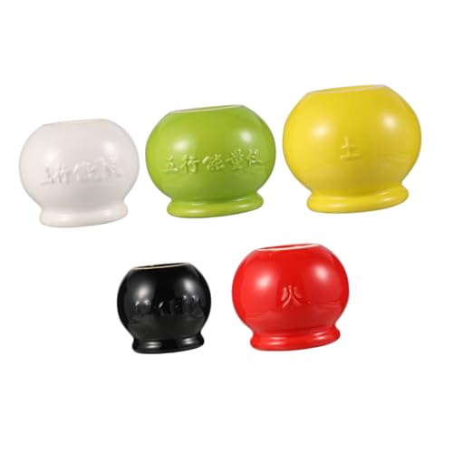 Set profesional de ventosas al vacío de 5 piezas, kit colorido para terapia de ventosas con succión ajustable y fondo hundido, ideal para masajes y alivio del dolor, apto para uso doméstico o en spa miniatura 1