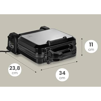 ZEEGMA GOFREE CHEF PRO Waffeleisen, hohe Leistung 1200 Watt, für belgische Waffeln, doppelt, vertikal, Antihaftbeschichtung, Temperaturkontrolle, Bereitschaftsanzeige, dicke Waffeln – Bild 7