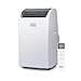 Black+Decker 14000 BTU Portable Air Conditioner Unit + 11000 BTU Heater, Remote, LED Display, Window Vent Kit, 4 Caster Wheels, White
