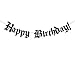 Gothic Letter Happy Birthday Banner - Old English Birthday Banner - Funeral Birthday Banner for 20th 30th 40th Birthday (Happy Birthday)