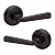 Kwikset Trafford Interior Passage Door Handle, Lever for Closet and Hallway Doors, Reversible Non-Locking Handle Lever, Venetian Bronze, with Microban Protection