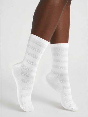Image of COTTON DAY Women's Soft Combed Cotton Socks Seamless Toe Black White Navy