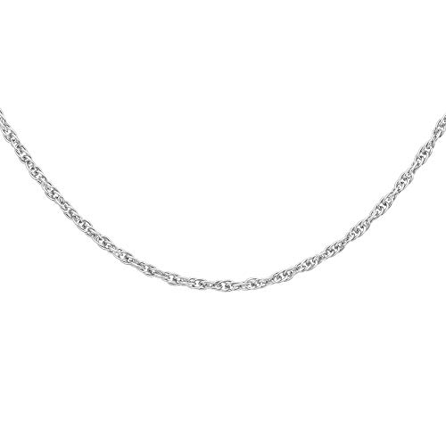 Carissima Collar de mujer con oro blanco 9 K (375), 46 cm