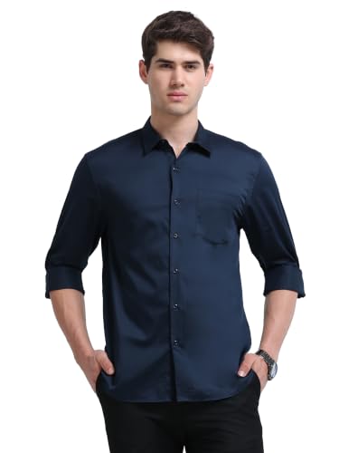 Image of Miraan Men's Satin Long Sleeve Casual Shirt (GASATIN)