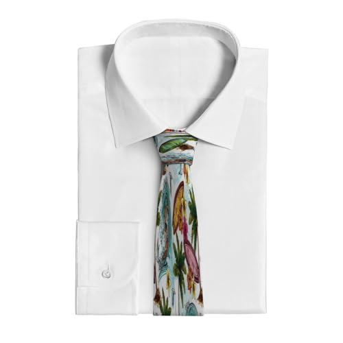 Hawaiian Style Men'S Classic Silk Smooth Tie, Suitable For Pairing With Formal Occasions2