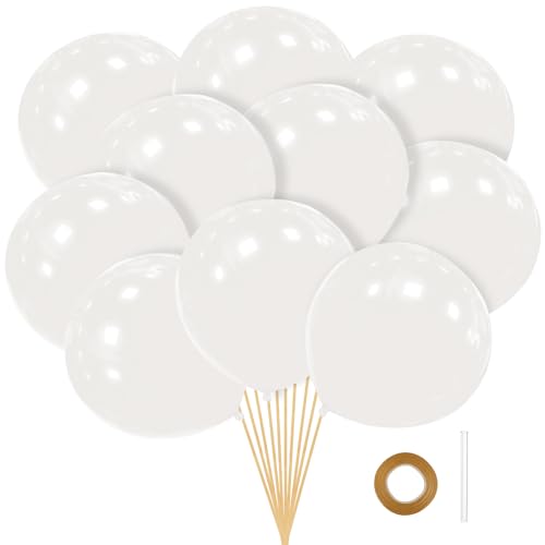 10 Large White Latex Balloons for Events 10 Large White Latex Balloons for Events