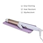 EIOKIT-Silicone-Heat-Resistant-Travel-Mat-Pouch-for-Hair-StraightenerCrimping-IronHair-Curling-IronHair-Curling-WandFlat-IronHair-Waving-Iron-2-Pack-Roman-PinkMisty-Mauve