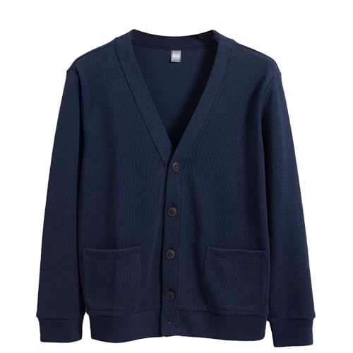 Cardigan en laine col V pour homme aux finitions côtelées premium
