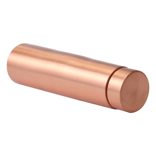 Image of Tambra Pure Copper Matt Cylinder Design Water Bottle with Advanced Leak Proof Protection and Joint Less With Matt Finish Look | Ayurveda and Yoga Health Benefits | (950 ml, Pack of 2)