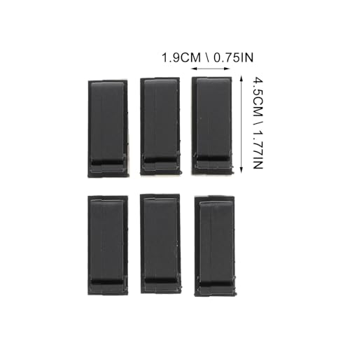 SEWACC 10 unidades Clips de cable autoadhesivos rectangulares organizadores de cables de plástico para escritorio en casa y oficina miniatura 2