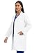 floralhue Lab Coat for Women with 3 Pockets, White Unisex Medical Coat, Relaxed Fit, White, M