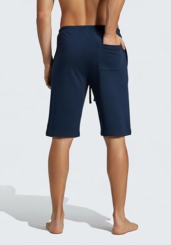 Andrew Scott Men's 3 Pack Soft & Light Cotton Drawstring Yoga Lounge & Sleep Jam Shorts/Jersey Shorts with Pockets3