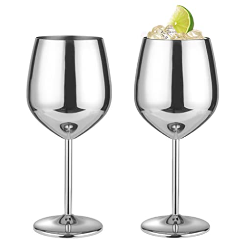 Verre à vin incassable en acier inoxydable au design moderne brossé - 8
