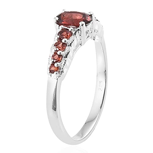 Shop LC 925 Sterling Silver Garnet Fashion Unique Ring Jewelry Gifts For Her Ct 1.2