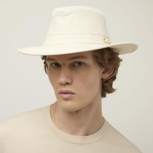 Image of Tilley Mens Womens LTM6 Broad Brim Extra Ventilation Sun Protection Airflo Bucket Sun Hat