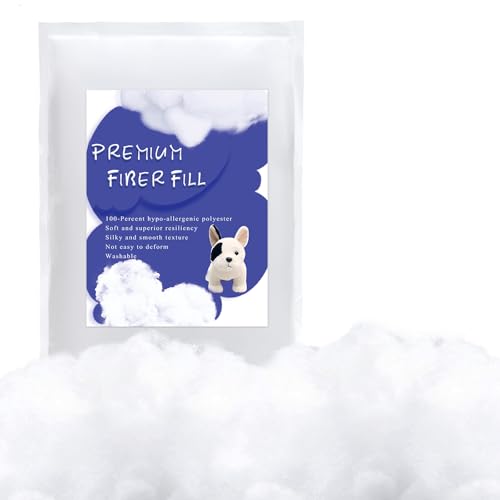 Image of BUTUZE 2.6lb Polyfill Stuffing, (4.4lb-2.1oz) Fiberfill for Crafts, Polyester Fiber Fill, Resilience Fill Fiber for Stuffing Pillow and Home Decoration Projects