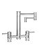 Waterstone 7600-12-WB Hunley Bridge Faucet - 12" Articulated Spout Weathered Brass