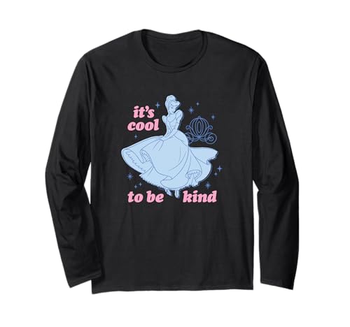 T-shirt Cinderella long sleeve avec imprimé message bienveillant pour femme