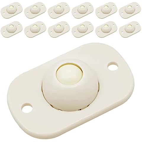 INHEMING Mini Self Adhesive Castor Wheels Swivel Casters Wheels Stick On Castors Paste Type Pulley Universal Wheel for Small Furniture Trash Can Box,12 Pcs Cover