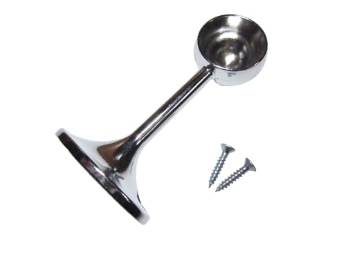 Supports chromés pour porte-serviettes 25 mm - Lot de 12 fixations robustes