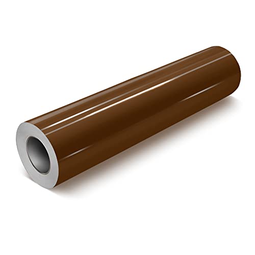 VViViD Brown Gloss DECO65 Permanent Adhesive Craft Vinyl for Cricut Silhouette & Cameo (7ft x 11.8 Roll)