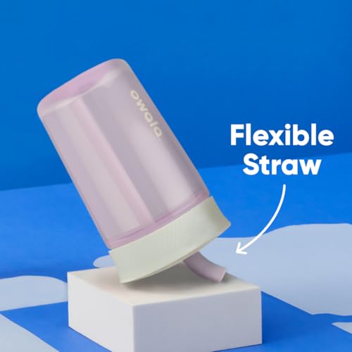 Image of Owala Kids Insulation BPA-Free Plastic Tumbler with Spill Resistant Flexible Straw, Easy to Clean, Kids Water Bottle, Great for Travel, Dishwasher Safe, 15 Oz, Mint and Pink, (Unicorn)