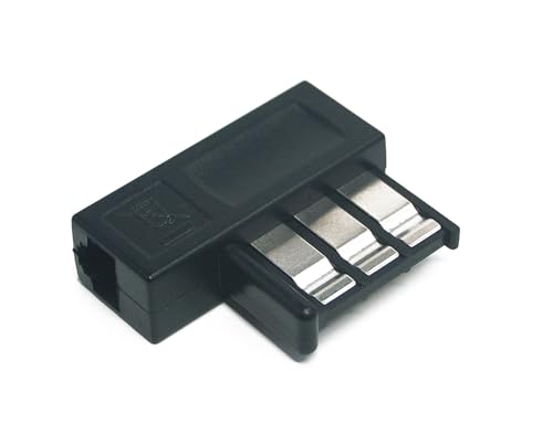 Prise Téléphonique vers RJ11 - Adaptateur Téléphonique avec Connecteur RJ11 - Convient pour la France - Prise T Noire